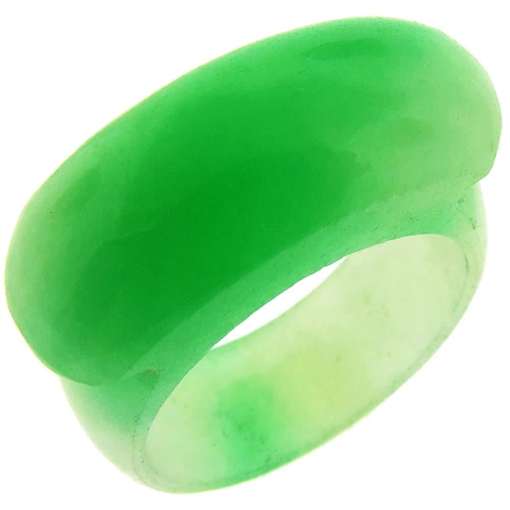 Genuine Chinese Green Jade Ring 10mm