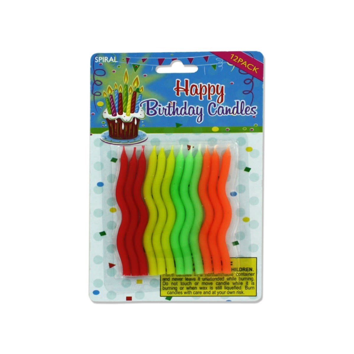 Spiral Birthday Candles 36 Pack