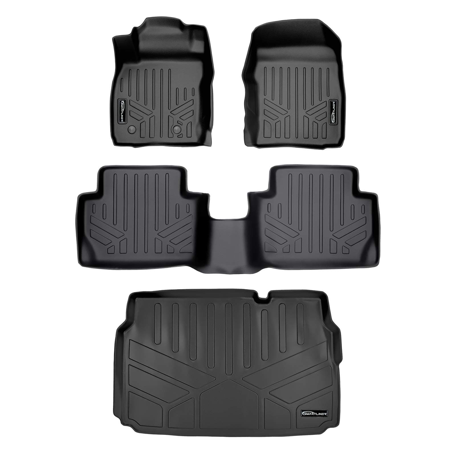SMARTLINER Custom Fit Floor Mats 2 Rows and Cargo Liner Set Compatible with 2018-2021 Ford EcoSport