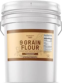 9 Grain Flour By Unpretentious Baker, 5 Gallons, Bread & Dough, Food Storage, Fresh Homemade Bread