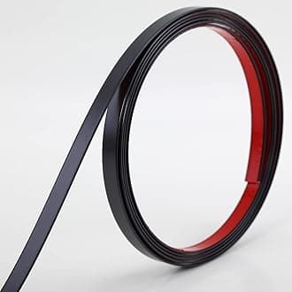 Trimold Matte Black Molding Trim, Peel and Stick Mirror Border Design, Flexible Wall Ceiling Floor Cabinet Tile Edge Moulding, 5m x 0.66cm