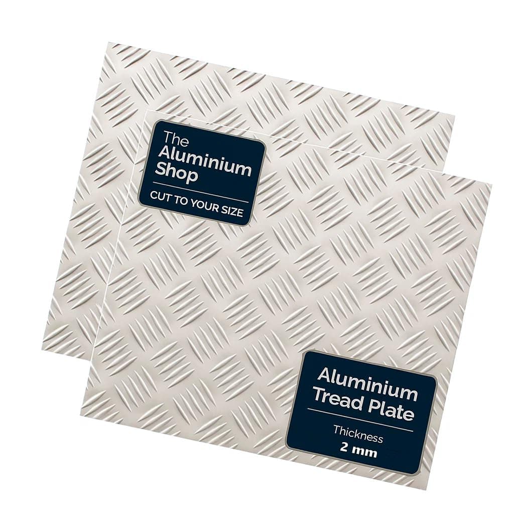 Aluminium Tread plate 2mm Thick sheet - (different size available) (750 x 1000mm)