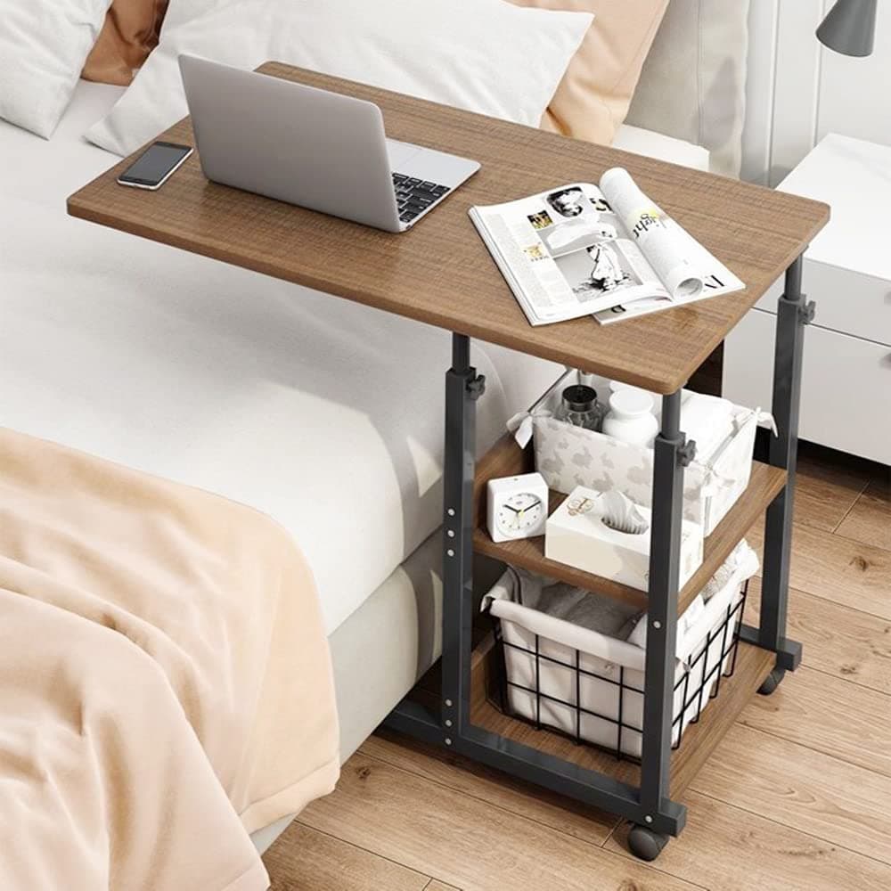 Kutis Adjustable Laptop Stand Multifunctional Storage Table for Laptop Modern Simple Home Dormitory Computer Table Bedroom Lazy Desk 80 x 40 x 85 cm.