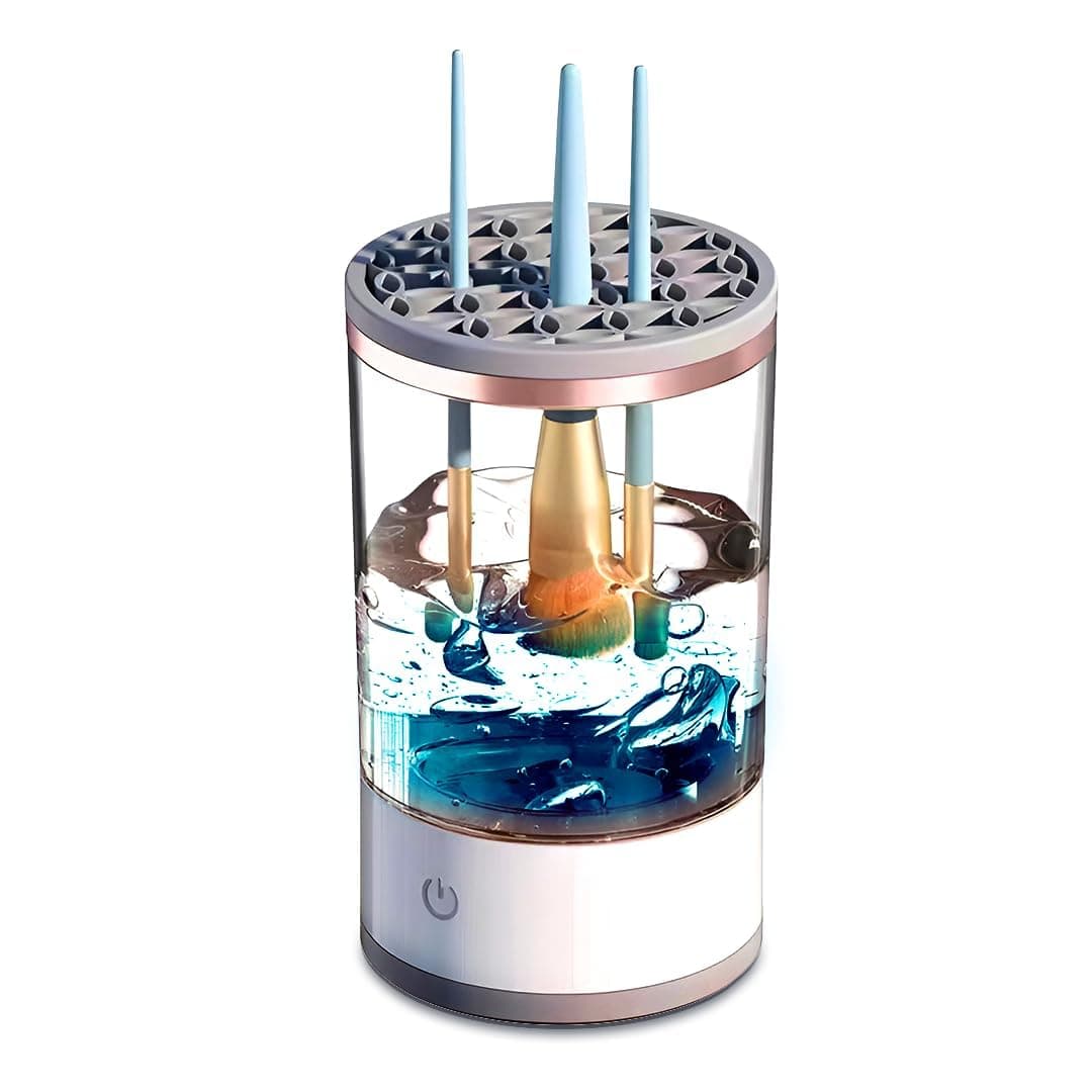 BAARITA Automatic Makeup Brush Cleaner Machine with USB Cable, Spinning Electric Cosmetic Brush Cleaner for All Size Makeup Brushes for Women