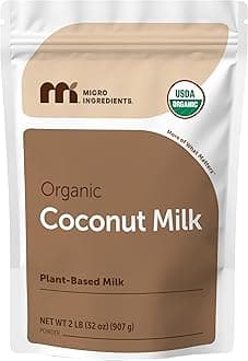 Organic Coconut Milk Powder, 2 Pound (32 Ounce), Plant-Based Creamer, Perfect for Coffee, Tea and Smoothie, Non-GMO and Keto Friendly