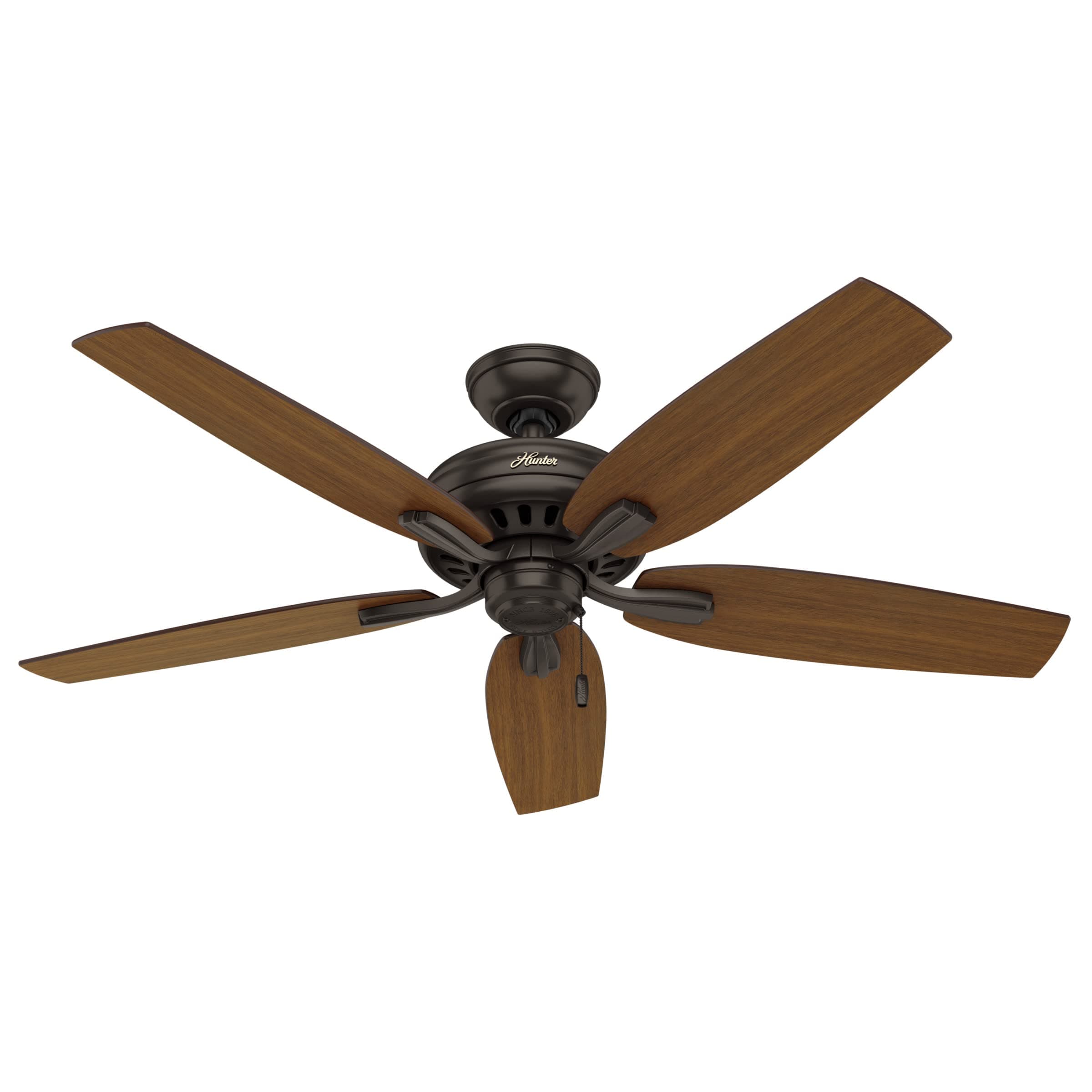 Newsome Indoor/Outdoor Ceiling Fan with Pull Chain Control, 52", Premier Bronze