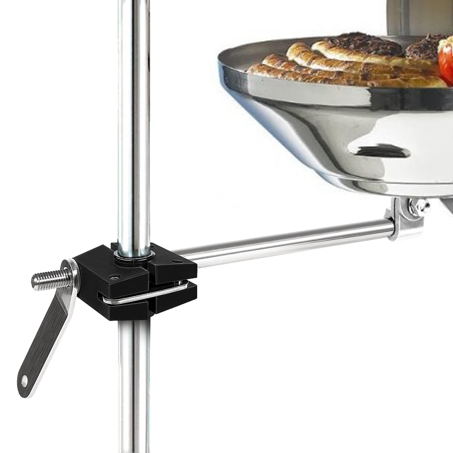 Round Rail Grill Mounting Hardware Kit for Standard 7/8" or 1" Rails, Compatible with All Magma Marine Kettles Grill A10-080