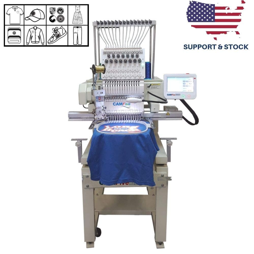 CAMFive EMB HT1501 Single Head Commercial Embroidery Machine