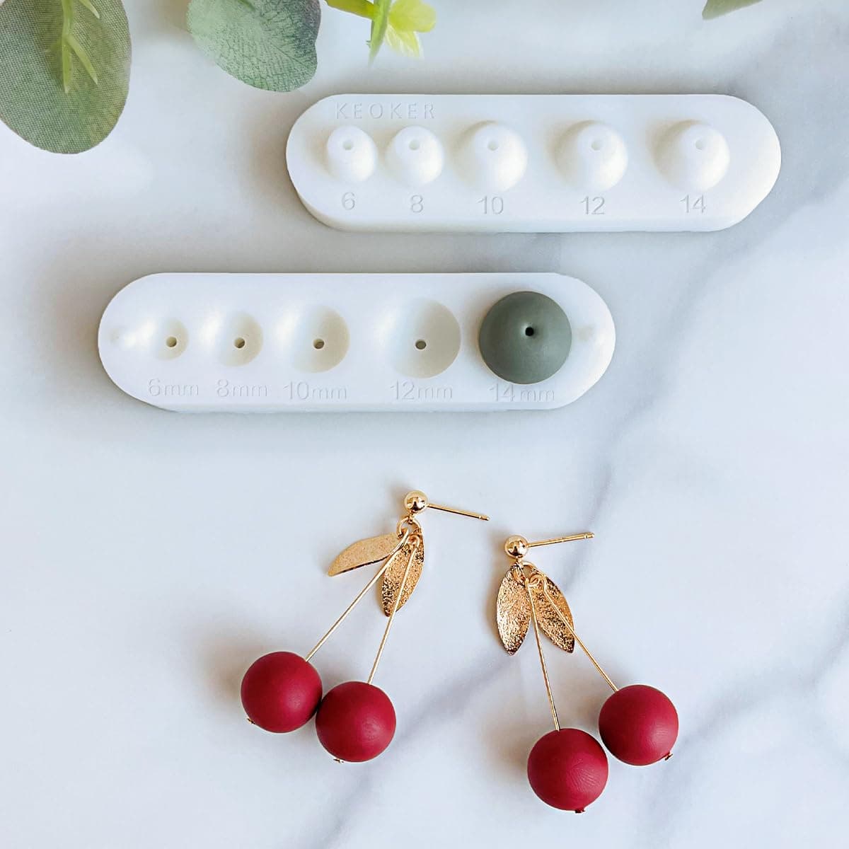 Keoker Bead Hole Maker for Polymer Clay, Piercing Clay Tool, Polymer Clay Hole Maker, Bead Hole Piercing Clay Tool for Drilling a Hole in Clay Bead, Tool for Clay Bead in 5 Sizes, Clay Hole Punch (D)