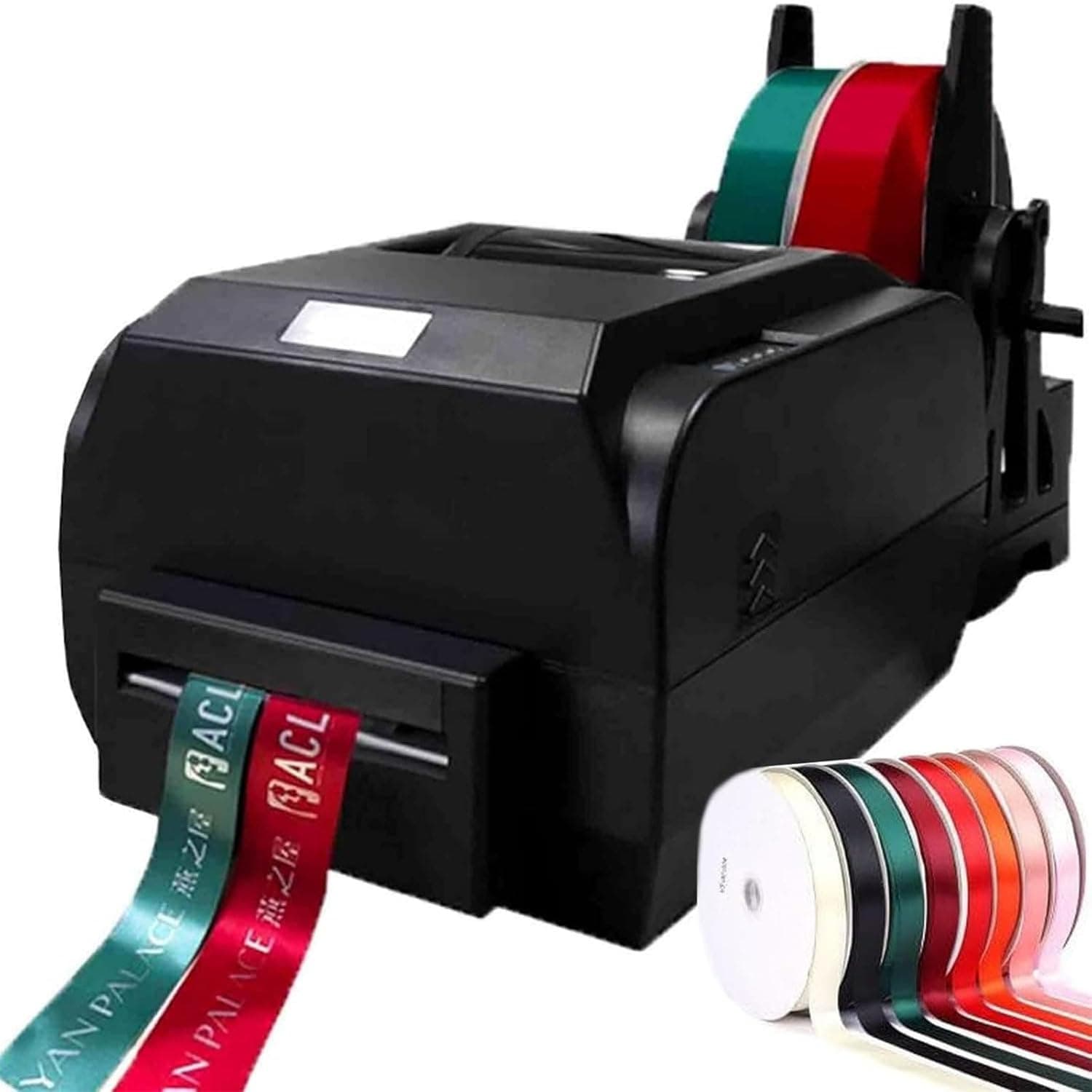Digital Ribbon Printer, Satin Ribbon Printing Machine, Label Printer, thermal transfer printer,Supports 50+ Languages,for Floral Bouquet Crafts Bows Party Wedding