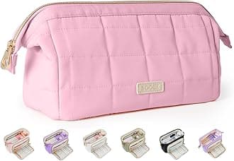 Sooez Large Pencil Case Pouch, Soft Pencil Bag with Zipper, Pen Bag Wide Opening, School Supplies Cute Pencil Case for Girls Boy Men Women, Pink