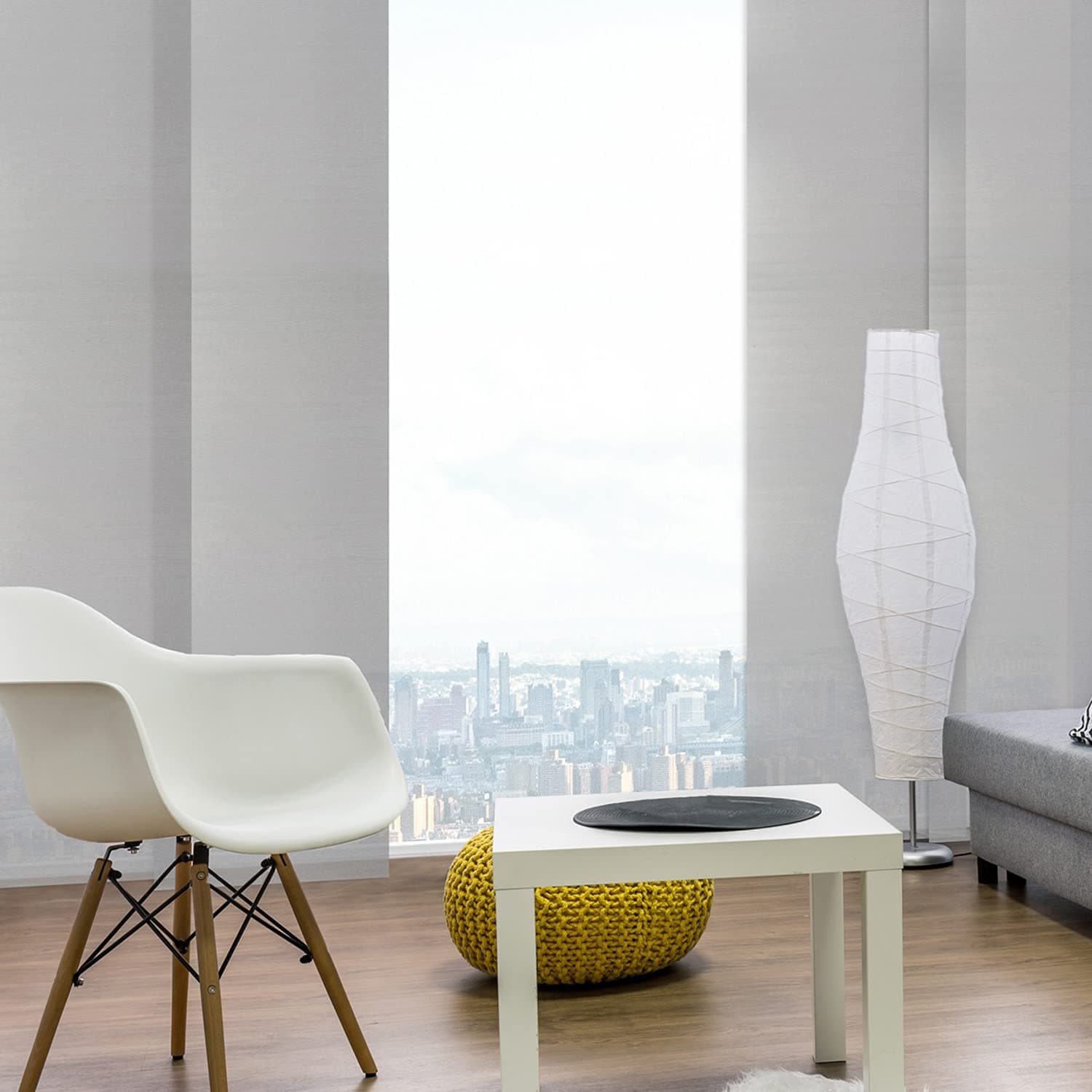 MADECOSTOREJapanese Mesh Screen Panel 50 cm - Mouse Grey - L 50 x H 250 cm