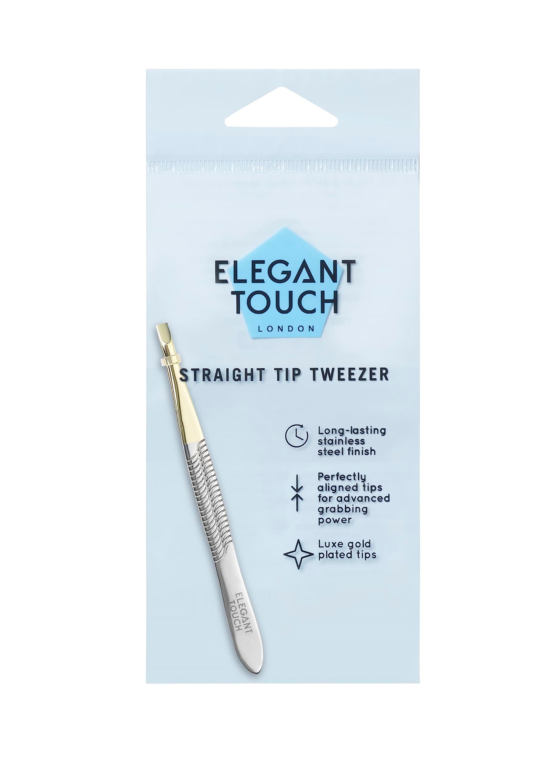 Elegant Touch Straight End Gold Tip Tweezer