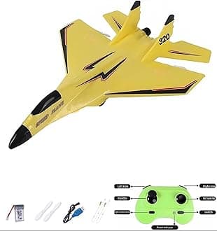 MAXBECK Remote Control Wireless Airplane Toy with Lights, Su-35 Rc Glider 2 Channel 2.4 GHZ Remote Control Planes, Outdoor Foam Rc Aircraft for Hobby Rc Airplanes
