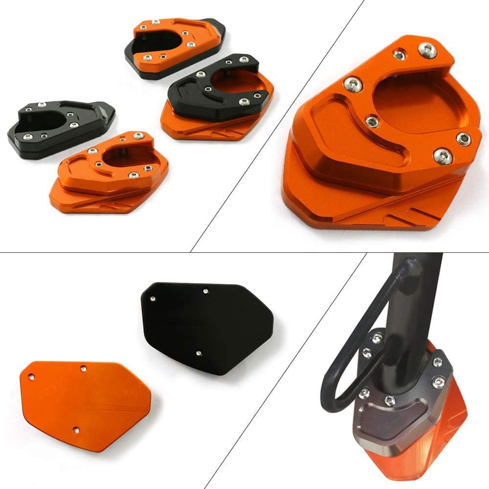 COPART Motorcycle Kickstand Extender Foot Side Stand Extension Pad Support Plate For For KTM Duke RC 390 250 125 202