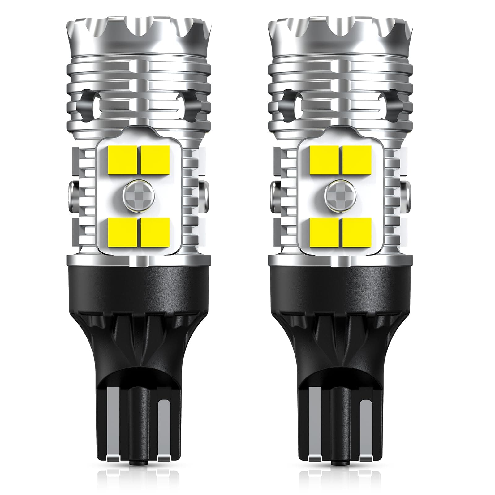 LASFIT 921 912 T15 CANBUS Error Free LED Reverse Back Up Light Bulb, White Light, New Upgrade Designï¼Å’2 pack