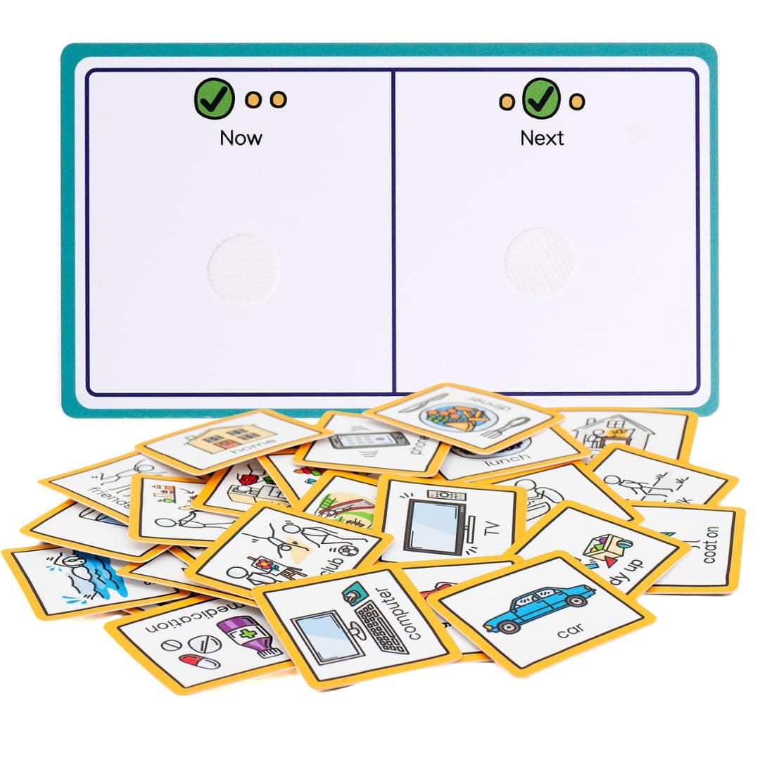 Now and Next Board for autism with 35 Visual Symbols for Home by Create Visual Aids, visual aids for autistic children, visual aids for asd, pecs cards, communication cards