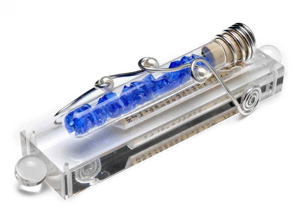 Crushed Wedding Glass Mezuzah Keepsake