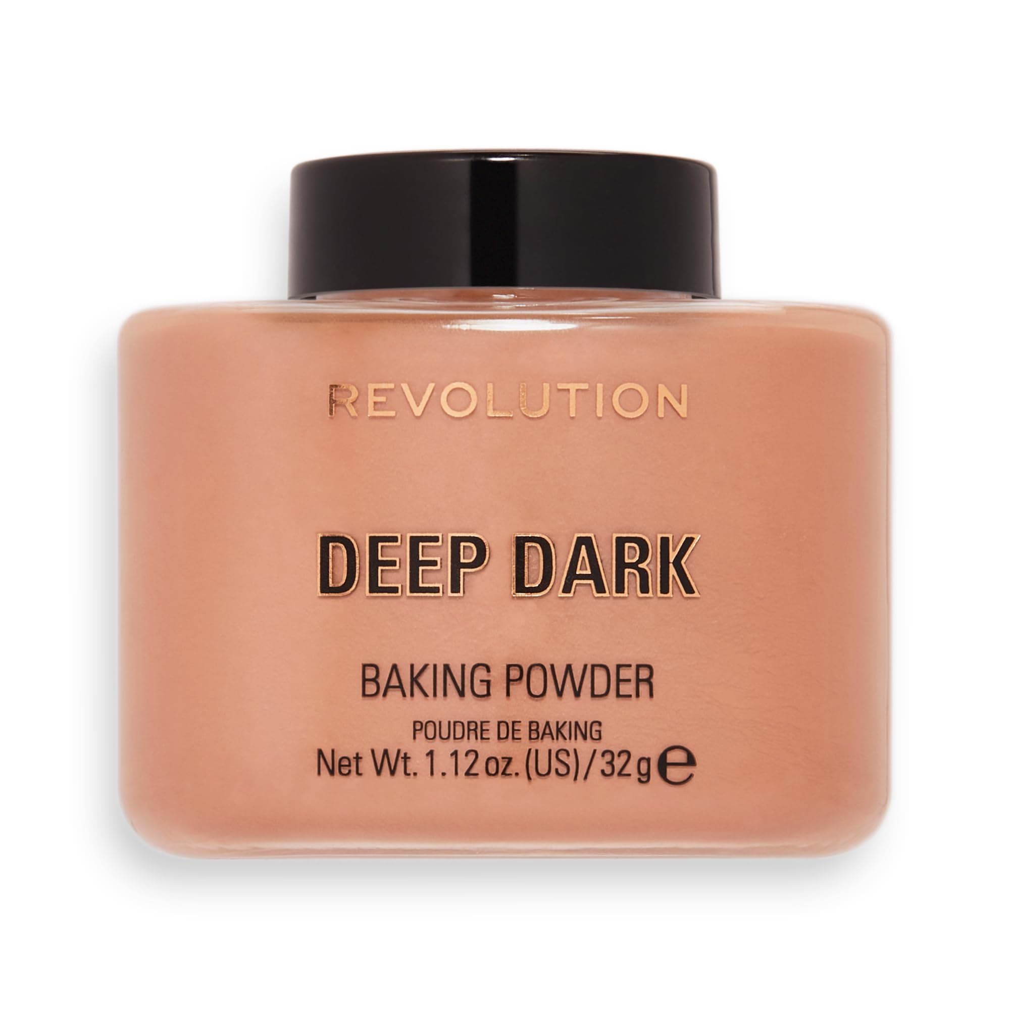 Makeup Revolution- Loose Baking Powder- Deep Dark (For Deep Skin Tones) |Gives Luminous, Silky and Even Finish | Long-lasting Coverage | Reduces Shine | Matte Finish | Vegan & Cruelty Free - 32g