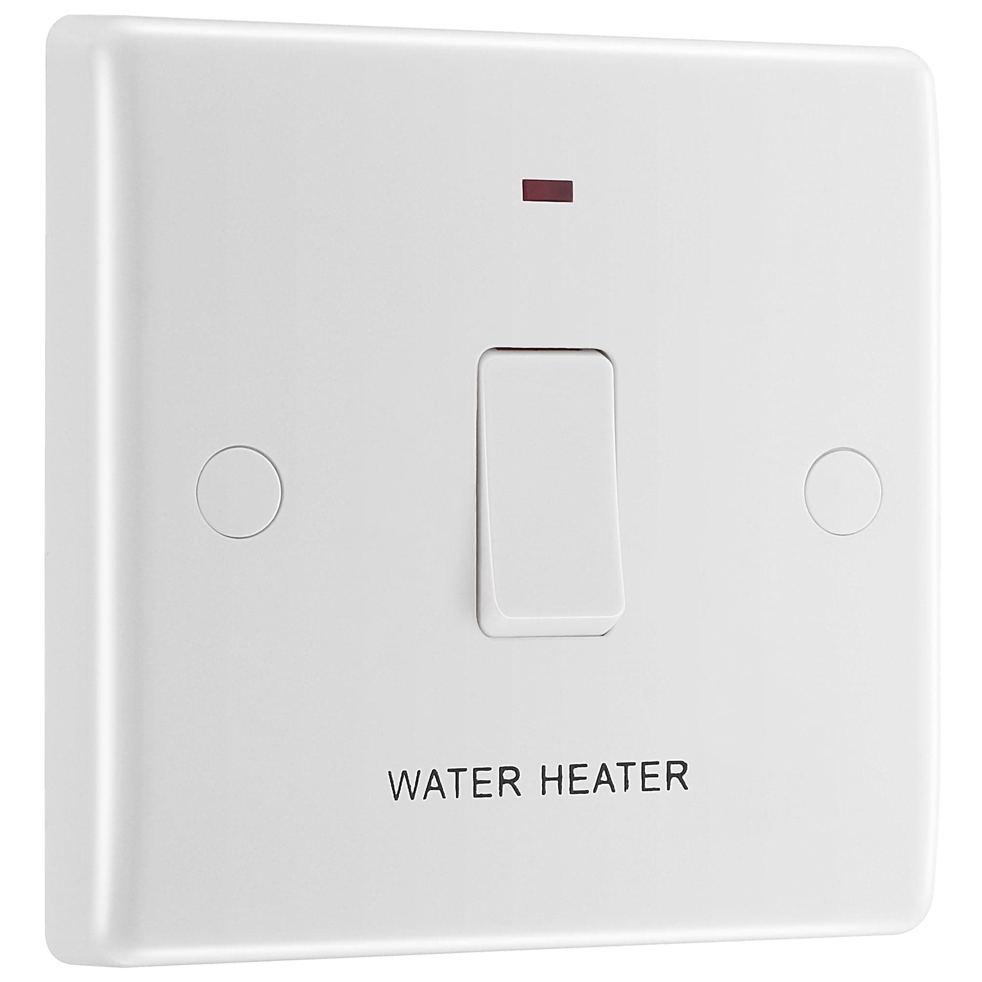 British General 20 Amp DP Switch Water Heater c/w Neon & Flex Outlet - Nexus - White