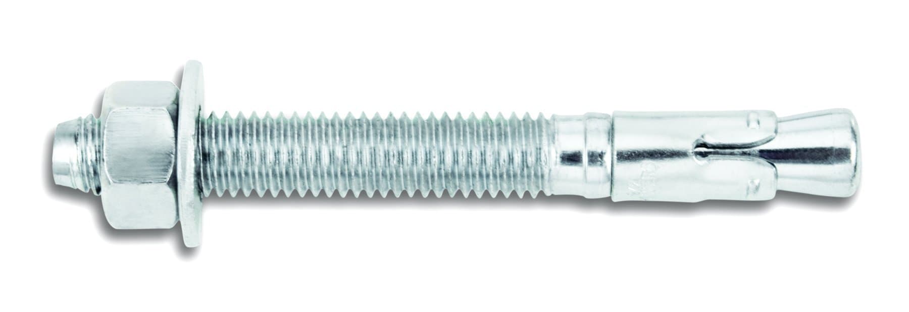 Powers Fastening Innovations 7423SD1 Power-Stud and Sd1 1/2-Inch by 4-1/2-Inch Type Carbon Steel Wedge Expansion Anchor Carbon Steel Clip, 50 Per Box