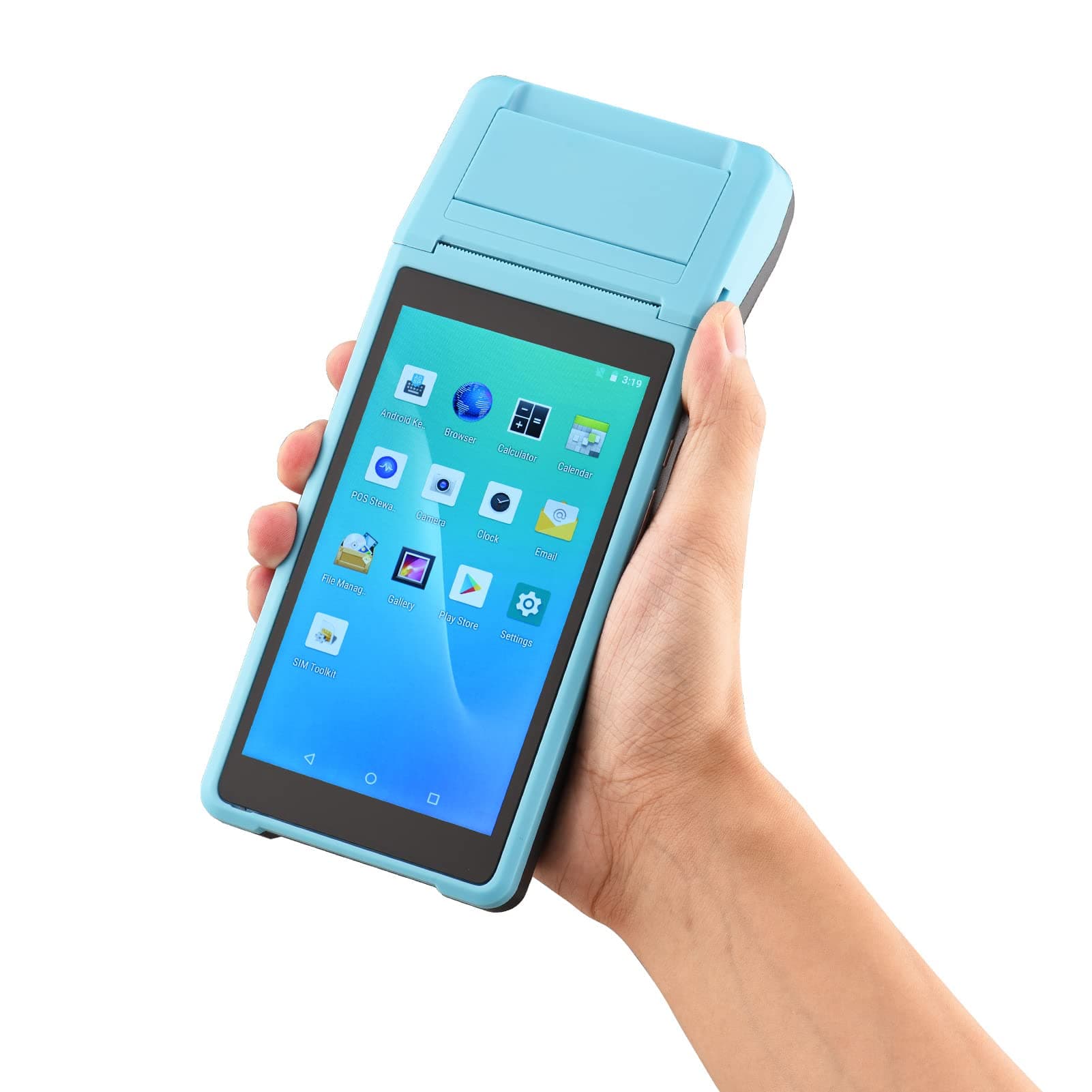 NalmoePOS Terminal All in One Handheld PDA Printer Smart POS Terminal Wireless Portable Printers Intelligent Payment Terminal Function BT/WiFi/USB OTG/ 3G Communication portable printer