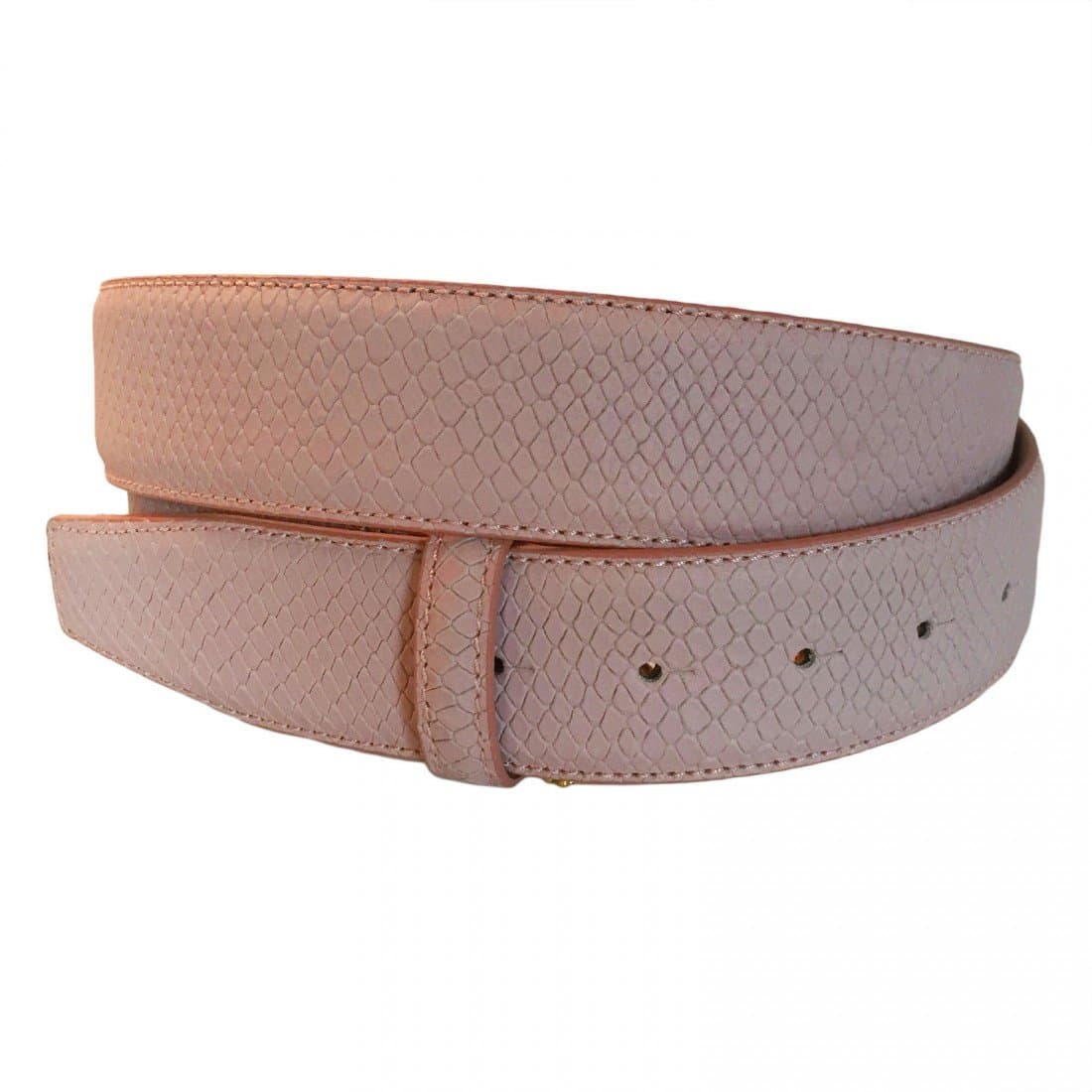 VMP Unisex Belt VMP Ledergürtel mit Pythonprägung AME928 105 Vintage rosé