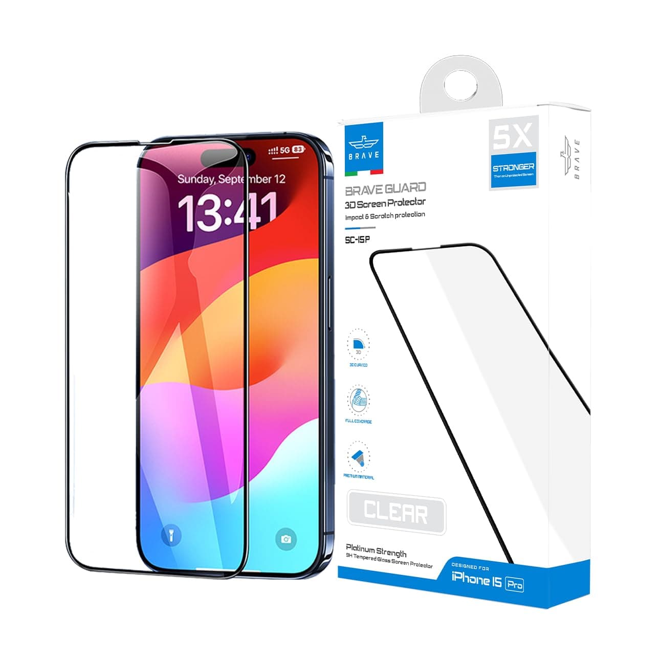 Sponsored Ad – BRAVE Premium Crystal Clear iPhone 15 Pro Screen Protector 6.1 Inch, Anti-Scratch iPhone Screen Protector with Easy Installation Tray, Bubble Free 9H Tempered Glass HD Clear Protector Glass