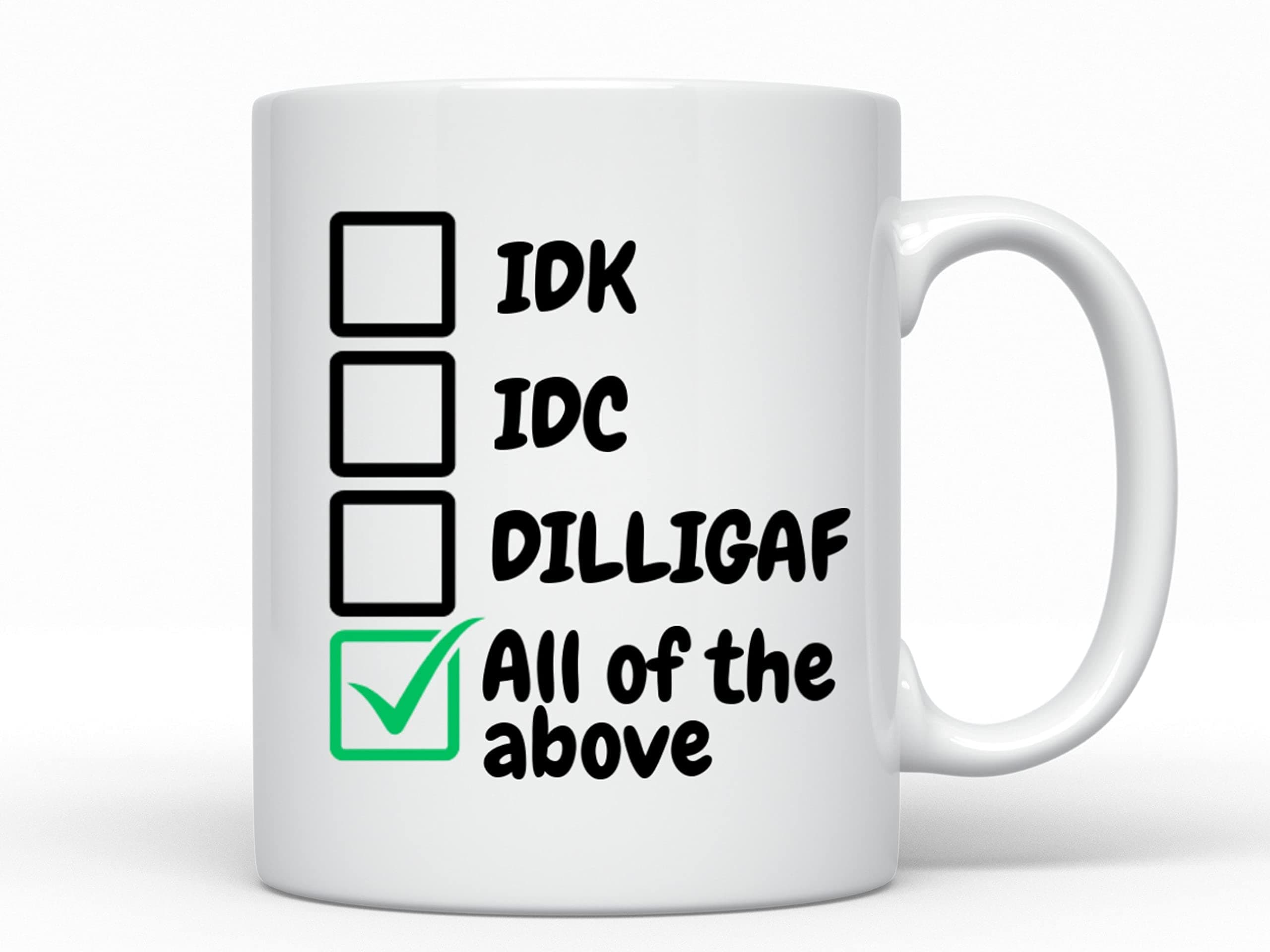 VanifyDILLIGAF mug | sarcastic mug, ceramic funny mug, 11 oz