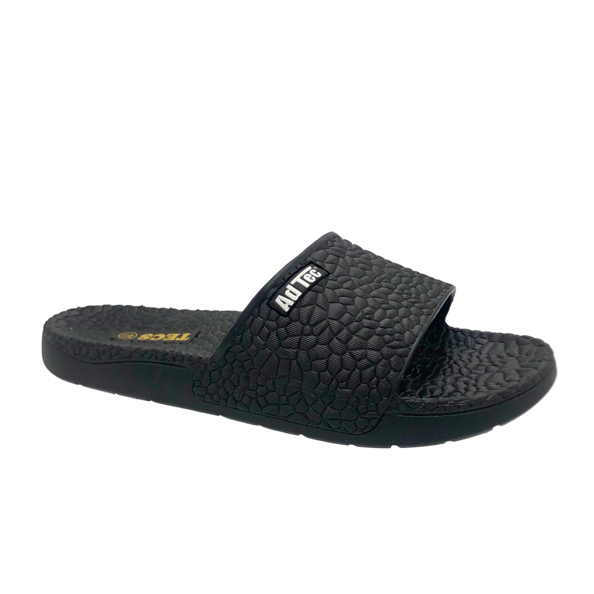 Ad TecMen's Slide Black Pebble Sandals