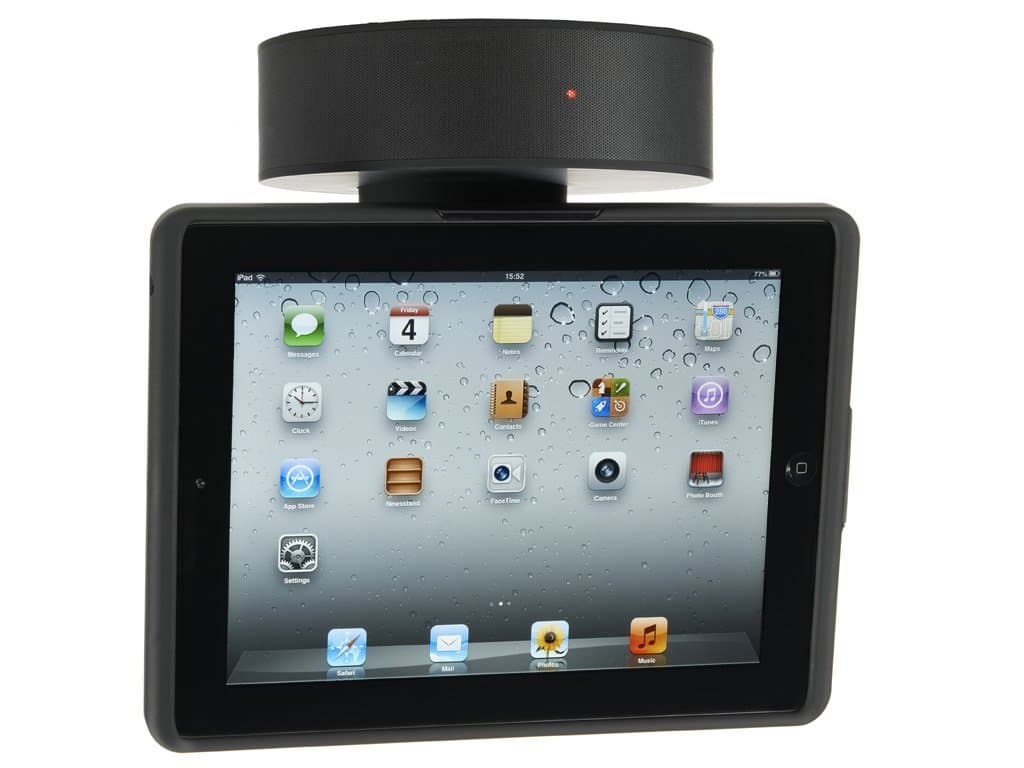 iPad Flipdown Kitchen Mount Stand / Dock with Intergrated Speaker Mount & Tilt / Swivel Bracket - For iPad 2 / 3