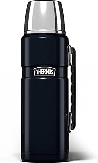 Thermos - Stainless King Midnight Blue Travel Flask (1.2L) Premium Leak Proof Insulated Tea & Coffee Flask, Hot & Cold Drinks, Built-in Cup, Twist-Pour Stopper, BPA-Free, Durable Steel