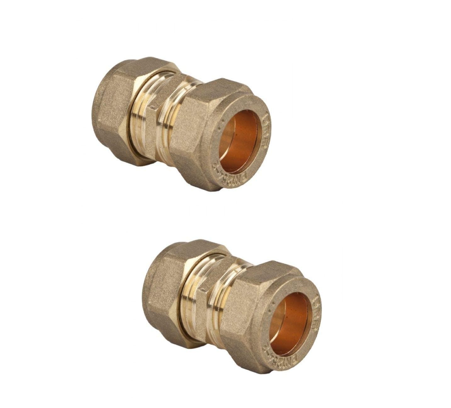 Straight Coupling Brass Compression Fittings 15mm Multipack 1, 2, 4 (2)