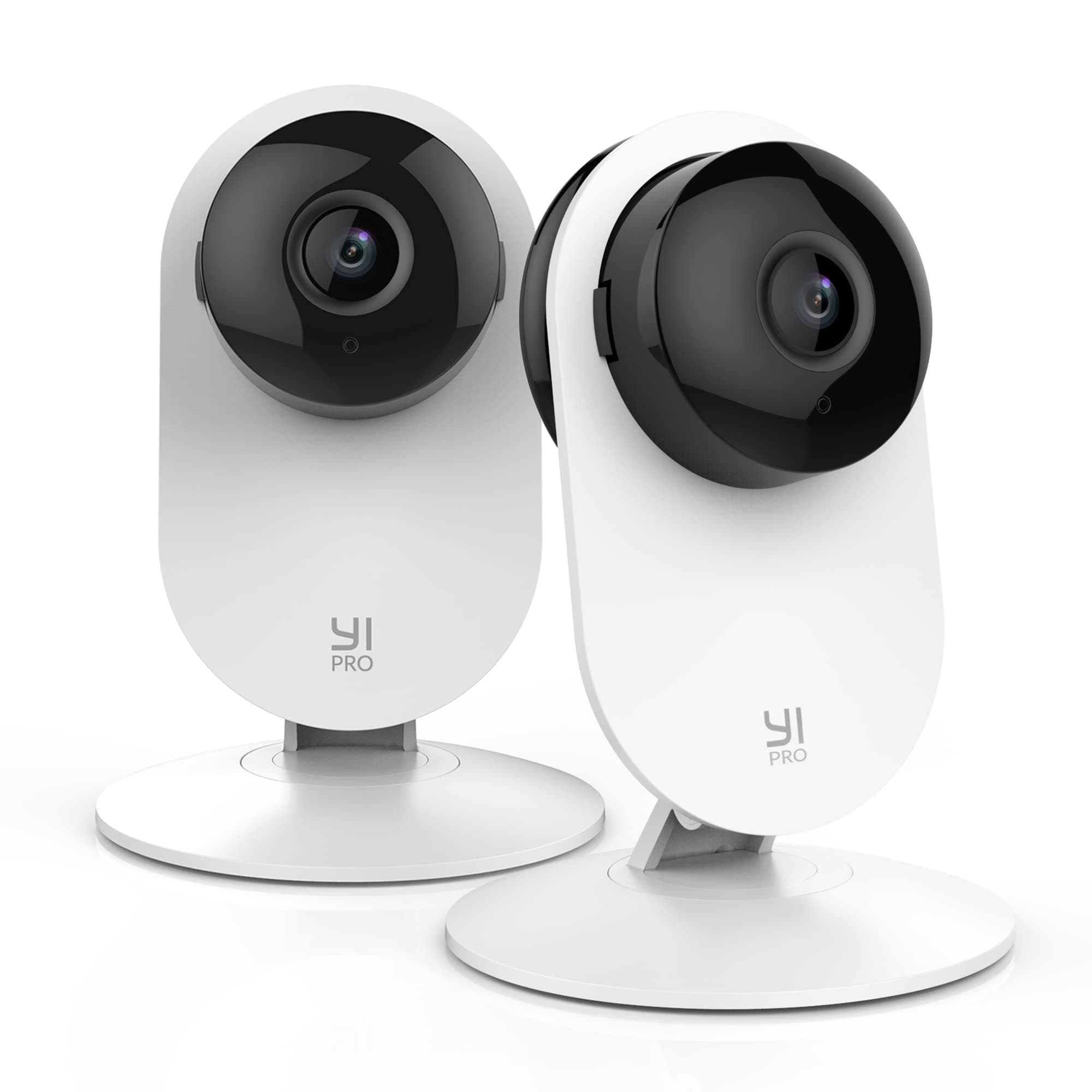 YI Pro 2K Home Security Camera, 2.4Ghz Wired Indoor Camera with Person, Vehicle, Animal Smart Detection, Phone App, Compatible with Alexa and Google Assistant 2Packs