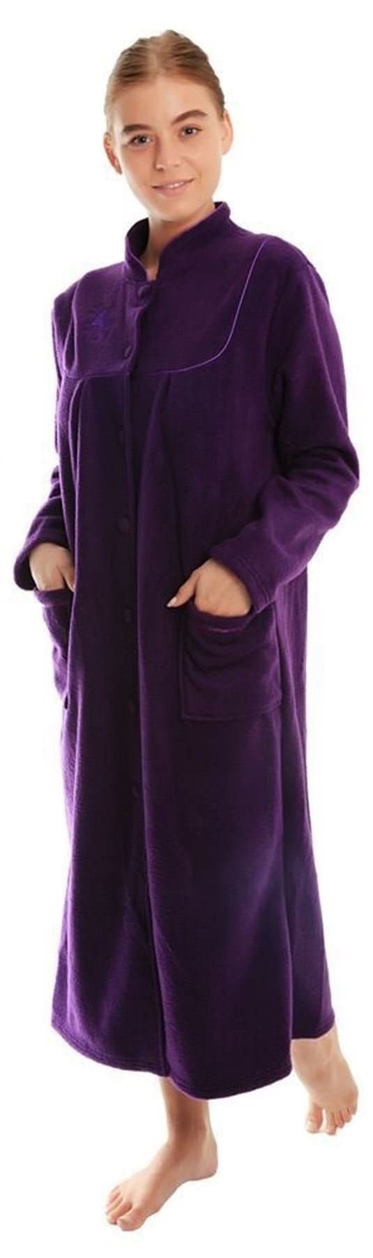 UndercoverLadies Button Front Soft Fleece Dressing