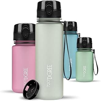 720°DGREE Water Bottle Kids 500ml “uberBottle“ softTouch +Sieve - BPA-Free Tritan, Leakproof, Reusable Drinking Bottle - Waterbottle for Children, School, Playground, Boys, Girls, Handbag, Sport, Bike