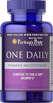Puritan's PrideOne Daily Women's Multivitamin with Zinc, Supports Immune Health, 200 Count