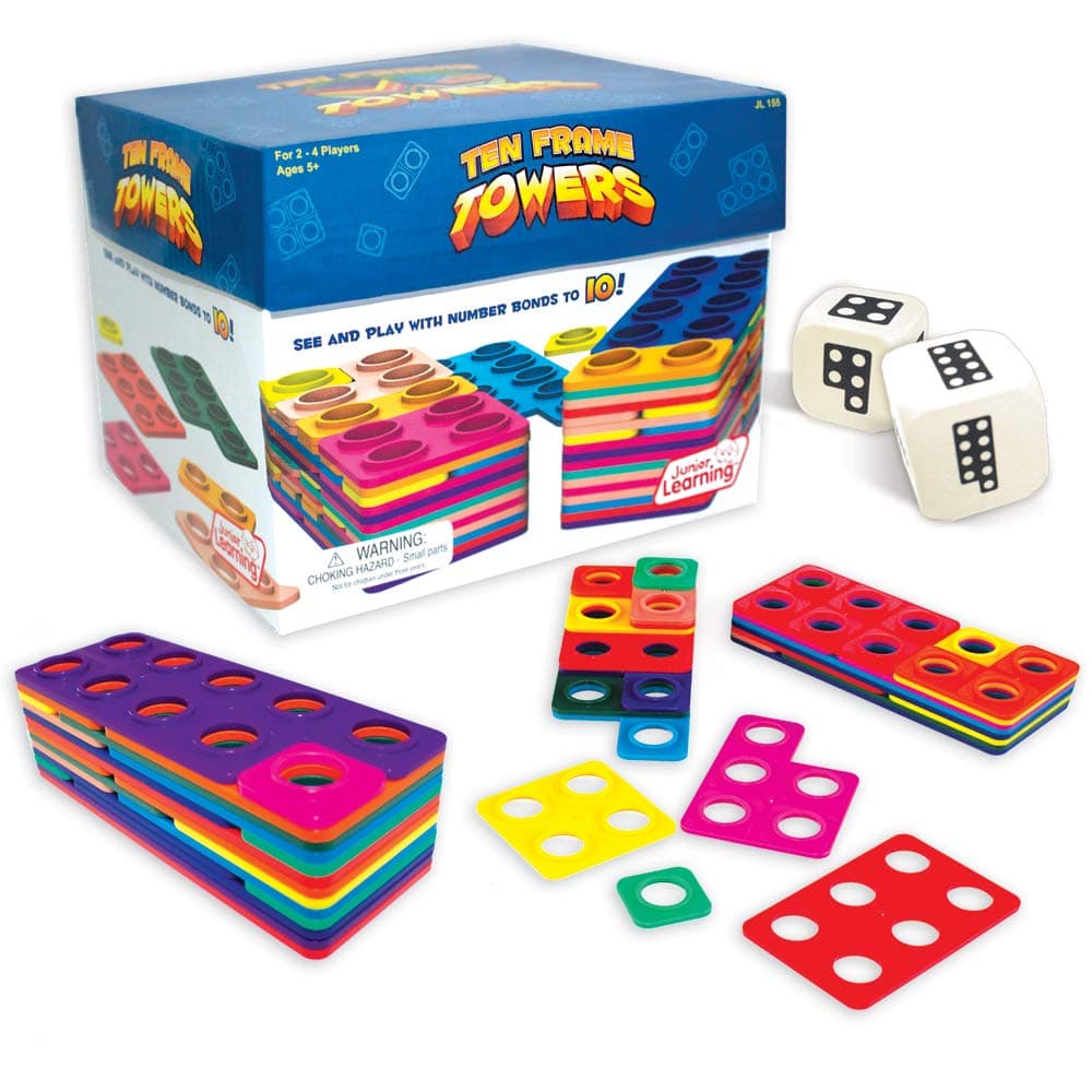 JL155 Ten Frame Towers Teaches Counting Numbers/Visualizing Numerals and Building Number Bonds Game