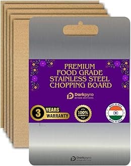 Darkpyro Stainless Steel Chopping Board,Vegetable and Fruit Cutting Board Pack of 1