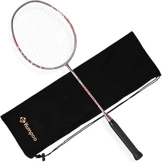 Badminton Racket Set with 2 Carbon Shaft Rackets, 3 Shuttlecocks, 2 Overgrips and 1 Racket Bag - 82g Lightweight 4U Badminton Racquets for 2 Players Outdoor Backyards Games Beginners Adults