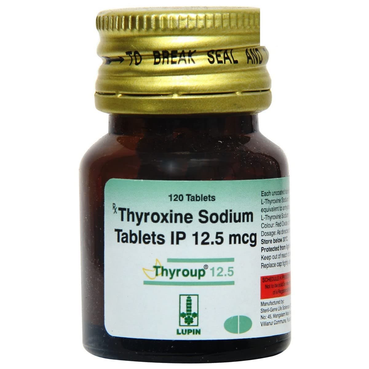 Thyroup 12.5 - Bottle of 120 Tablets