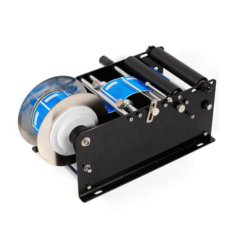 TRIEBAN MT-30 Labeling Device for Round Can/Bottle, Manual Round Bottles Sticker Maker, Labeler Device, Labelling Machine, Glass Bottles, Label Applicator