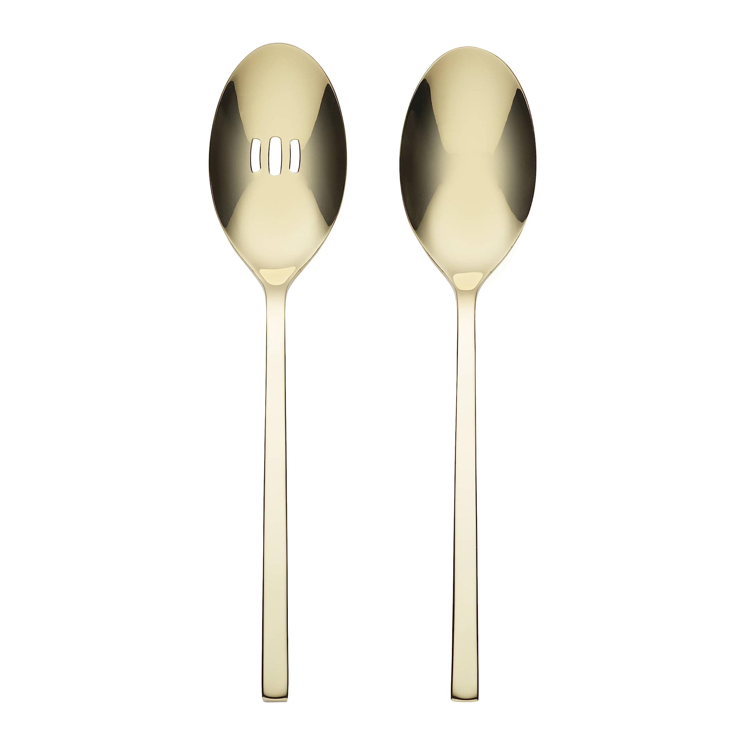 Oneida Allay Champagne Everyday 2 Piece Serving Spoon Set, 2 Count, Metallic