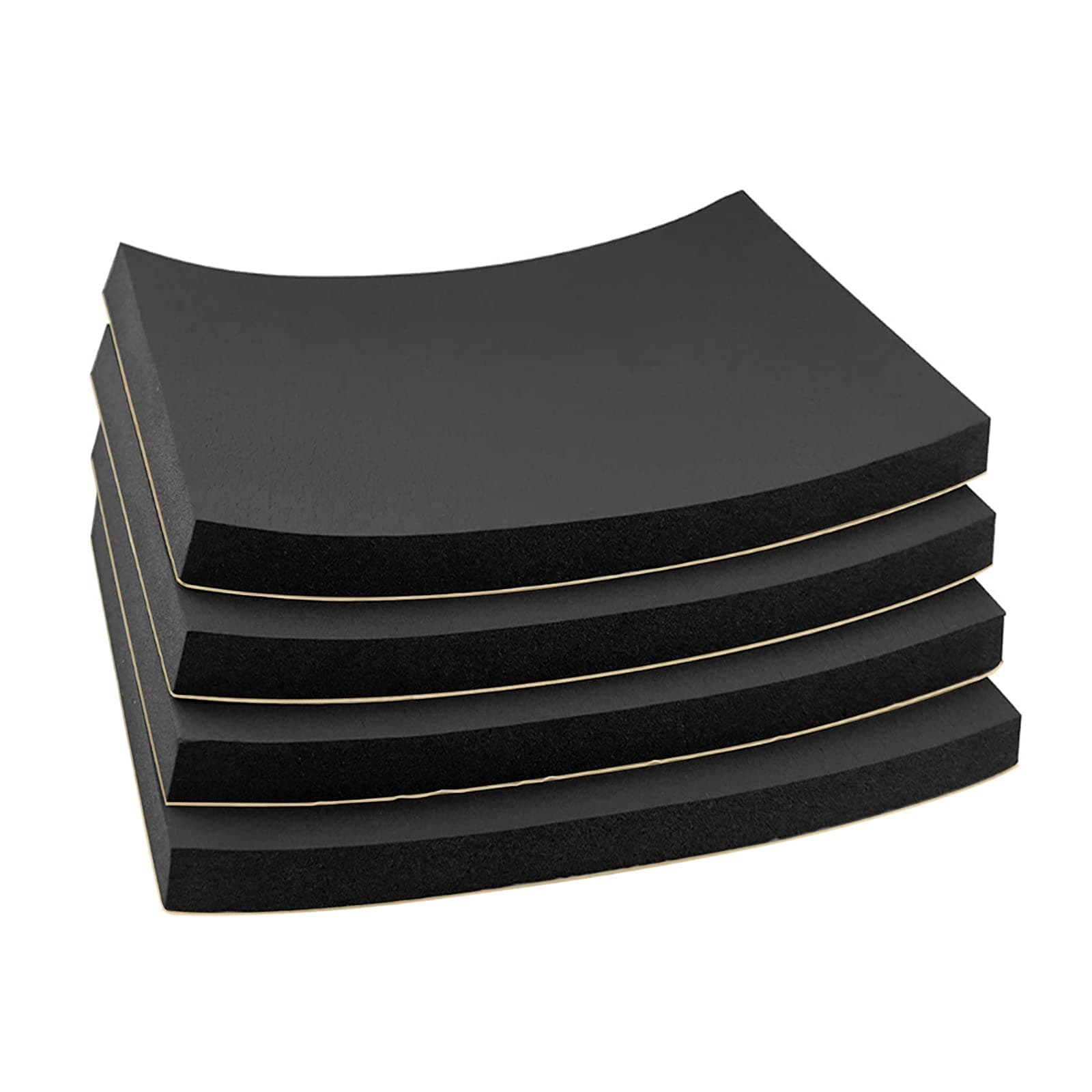 Foam Padding Sheet 3/4" Thick with Adhesive Backing Neoprene Insulation Foam Soft Cushion High Density Stick Firmly for Furniture Cars Speakers 12 Inch X 12 Inch (4 Pcs)