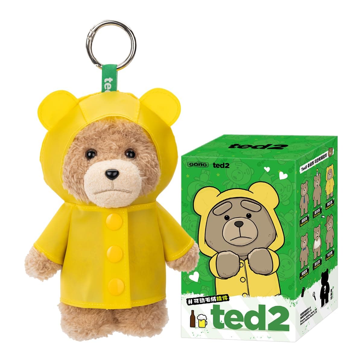POP MART Ted2 Teddy Bear Action Plush Pendant Series [1 Piece] Popmart Plush Toy Blind Box Figure Plastic Model Premium Toy PVC Soft Vinyl Original Character Birthday Gift