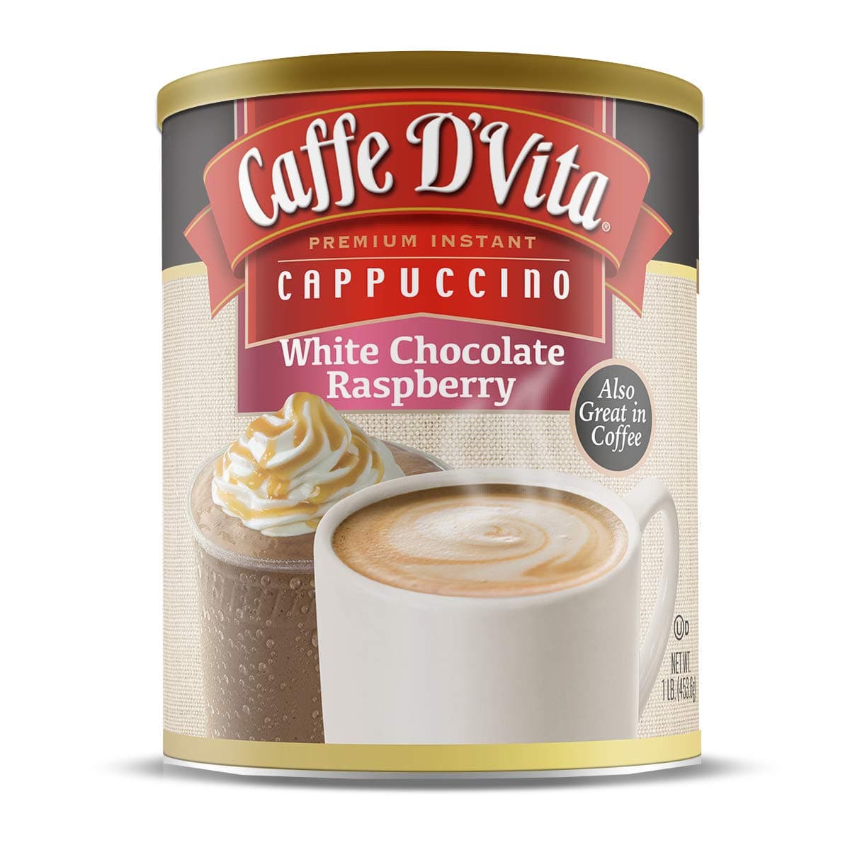 White Chocolate Raspberry Instant Cappuccino Mix 16 Ounces