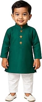 JBN Creation Boys Pure Cotton Kurta Pyjama Set - Ethnic Elegance for Festivals | Comfortable Traditional Pure south handloom cotton kurta pyjama for Kids