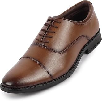 FAUSTOMen's Formal Office Meetings Work Lace-Up Derby Shoes