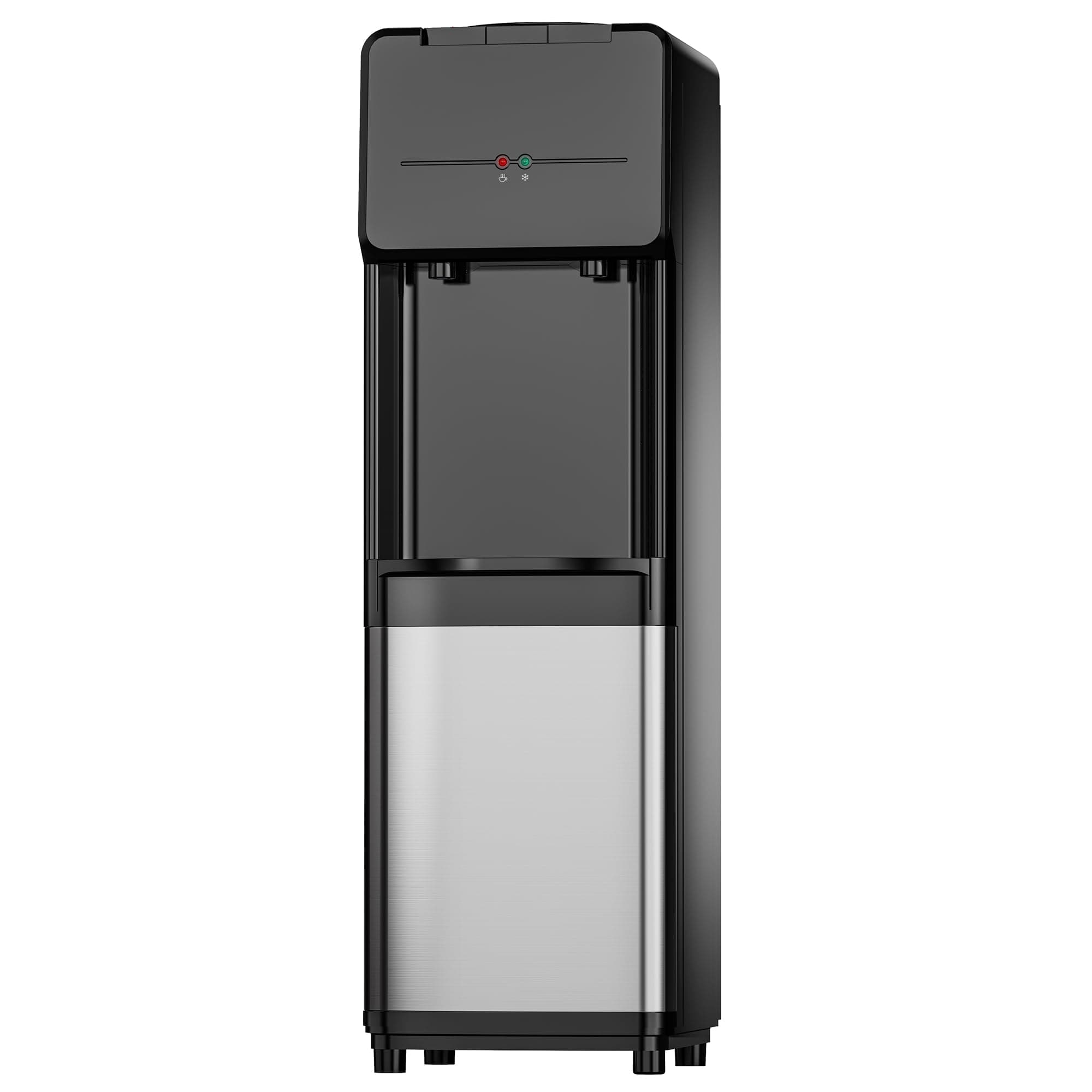 Top Loading Water Dispenser, Hot and Cold Water Cooler for 3 or 5 Gallon Bottles,Child Safety Lock,Water Cooler Dispenser for Kitchens, Offices and More - Black
