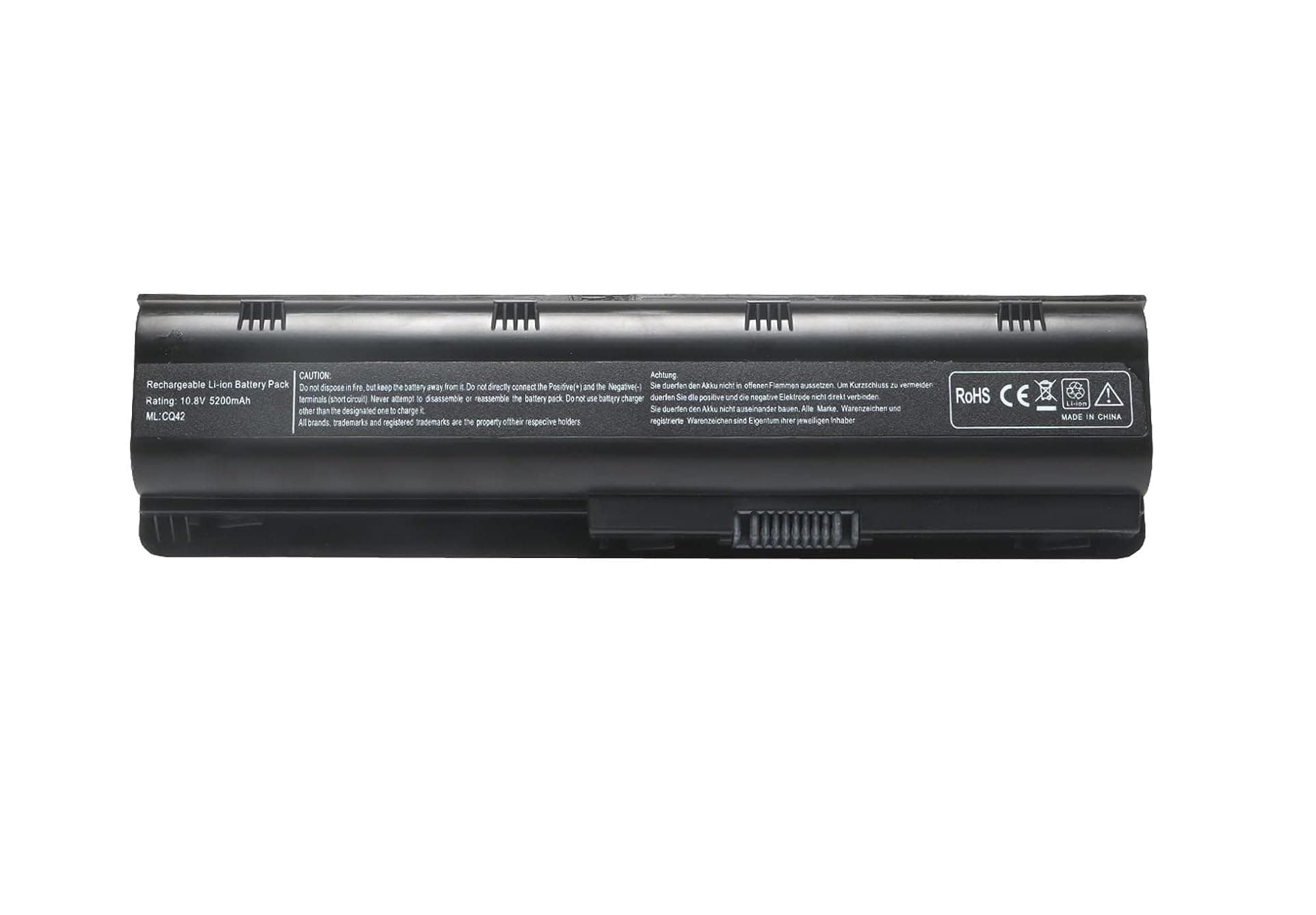 eTECH (10.8V/11.1V) Replacement Battery For HP Pavilion MU06/MU09 & G6/G7/G62/G72/G4/2000 Notebook PC/DV6/DV7/DM4/Compaq Presario CQ32/CQ42/CQ43/CQ56/CQ57/CQ62/CQ72) (5200mAh/10.8V/11.1V/6-Cell)